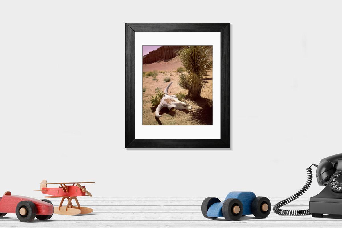 A Cow Skull & Cactus Print | Fine Art Storehouse