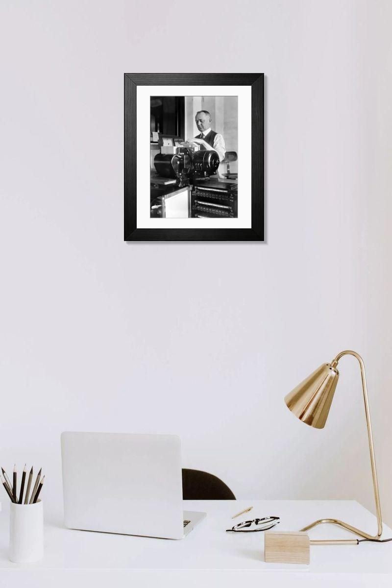 Shown hanging in a room: Modern 14"x12" (36x31cm)