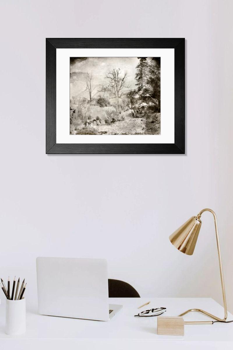 Shown hanging in a room: Modern 14"x12" (36x31cm)
