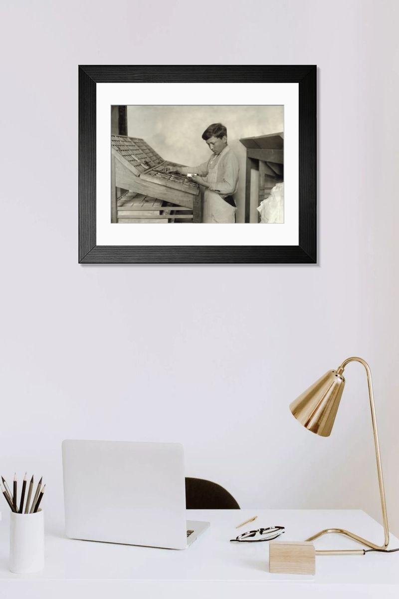 Shown hanging in a room: Modern 14"x12" (36x31cm)