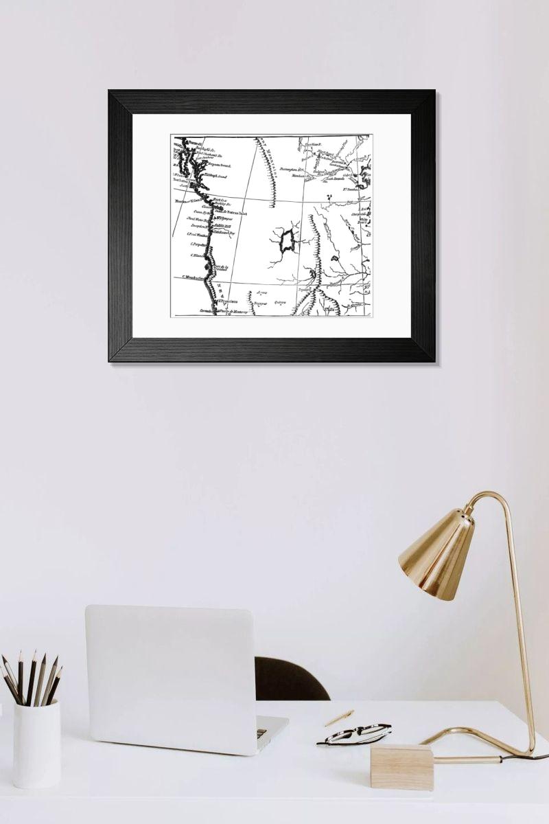 Shown hanging in a room: Modern 14"x12" (36x31cm)