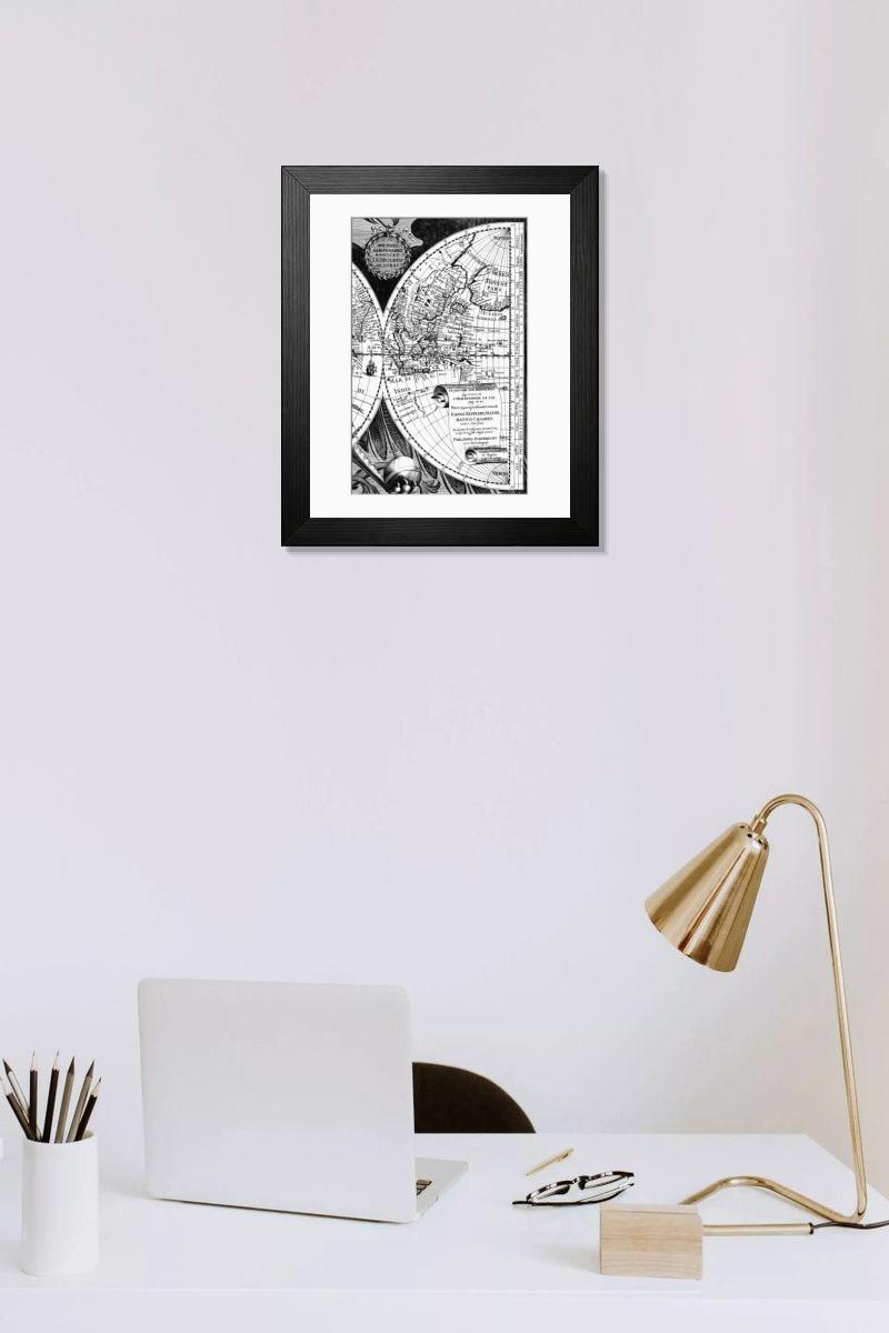 Shown hanging in a room: Modern 14"x12" (36x31cm)