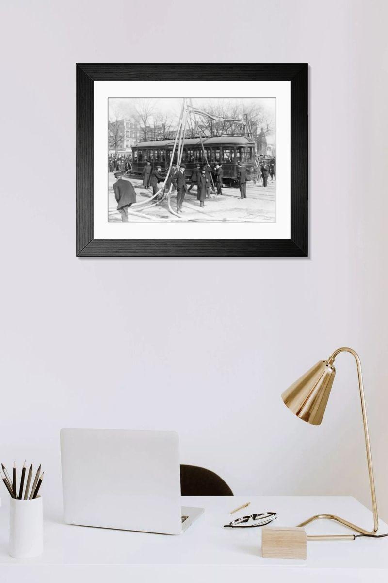 Shown hanging in a room: Modern 14"x12" (36x31cm)