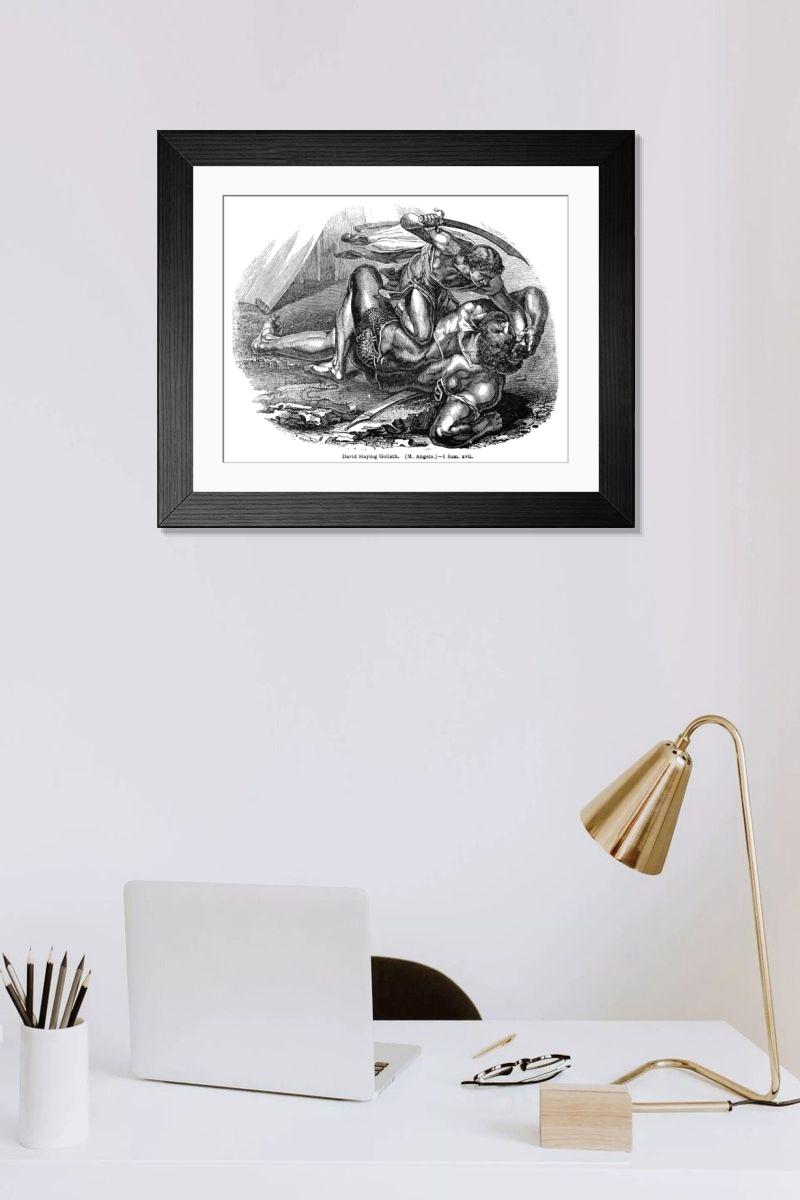 Shown hanging in a room: Modern 14"x12" (36x31cm)
