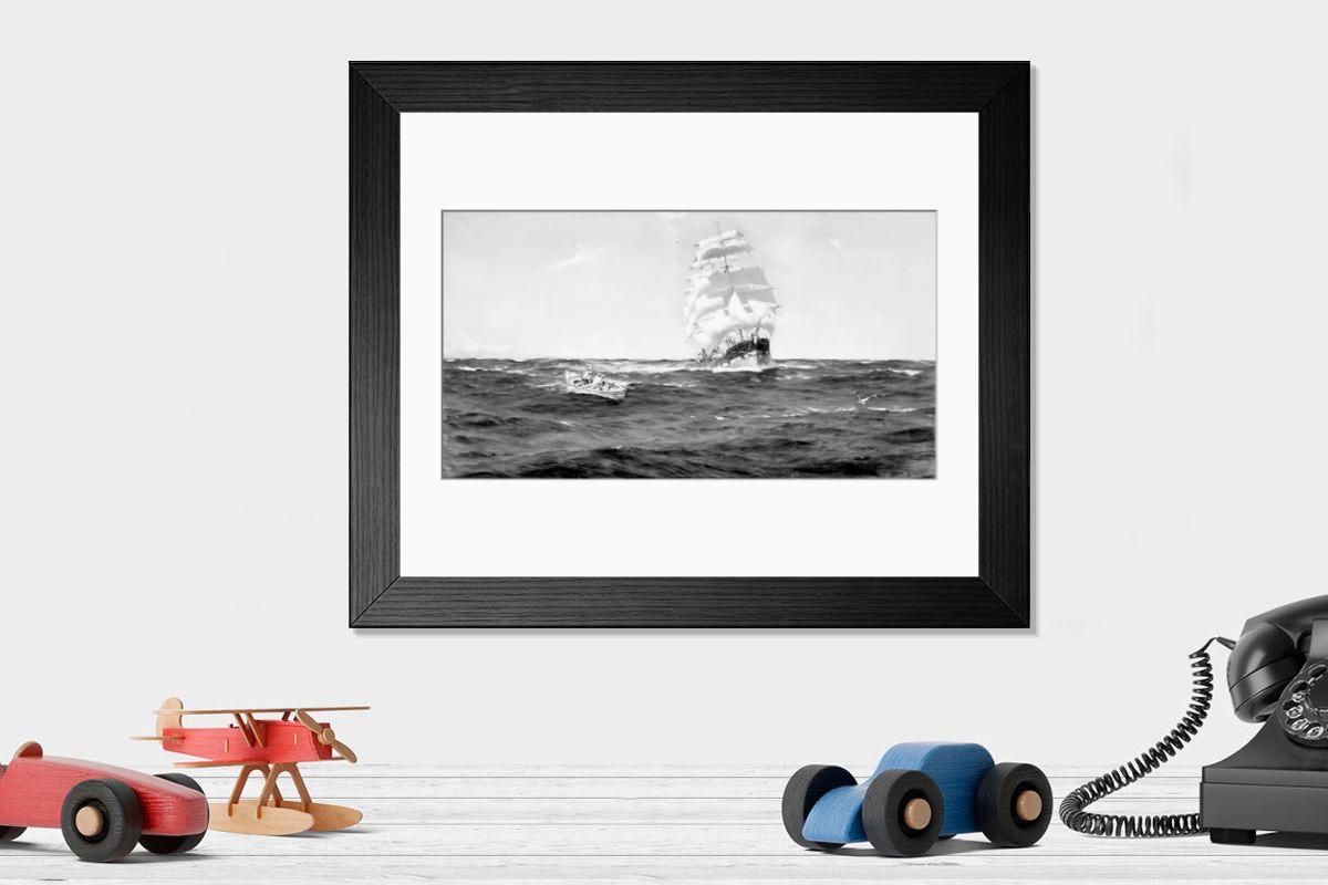 Shown hanging in a room: Modern 14"x12" (36x31cm)