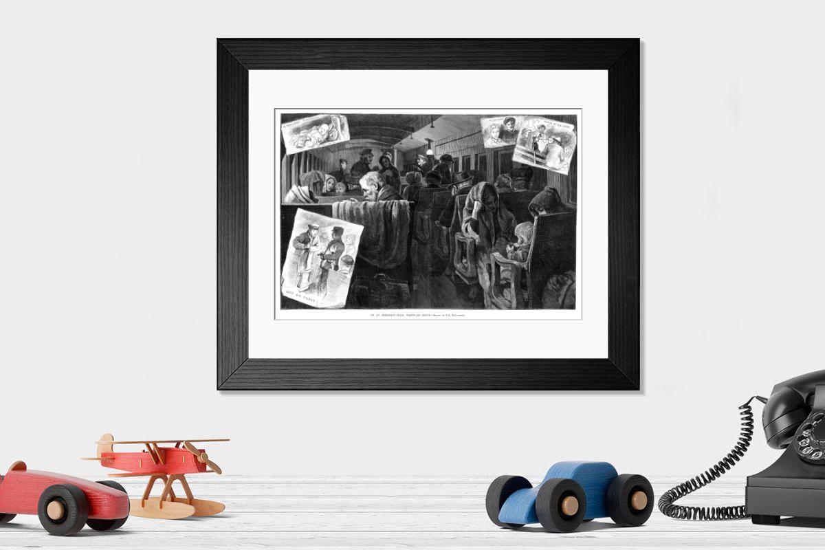 Shown hanging in a room: Modern 14"x12" (36x31cm)