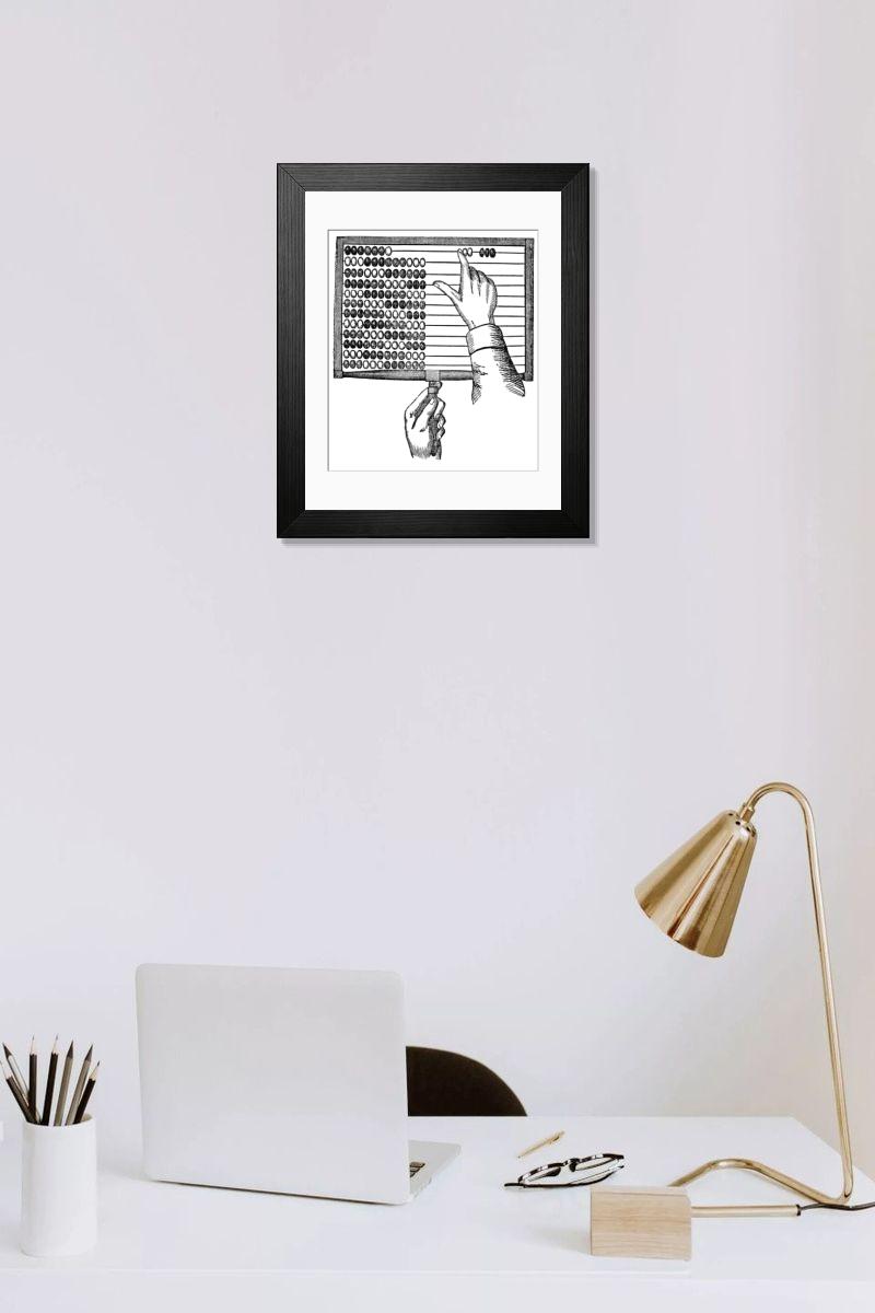 Shown hanging in a room: Modern 14"x12" (36x31cm)