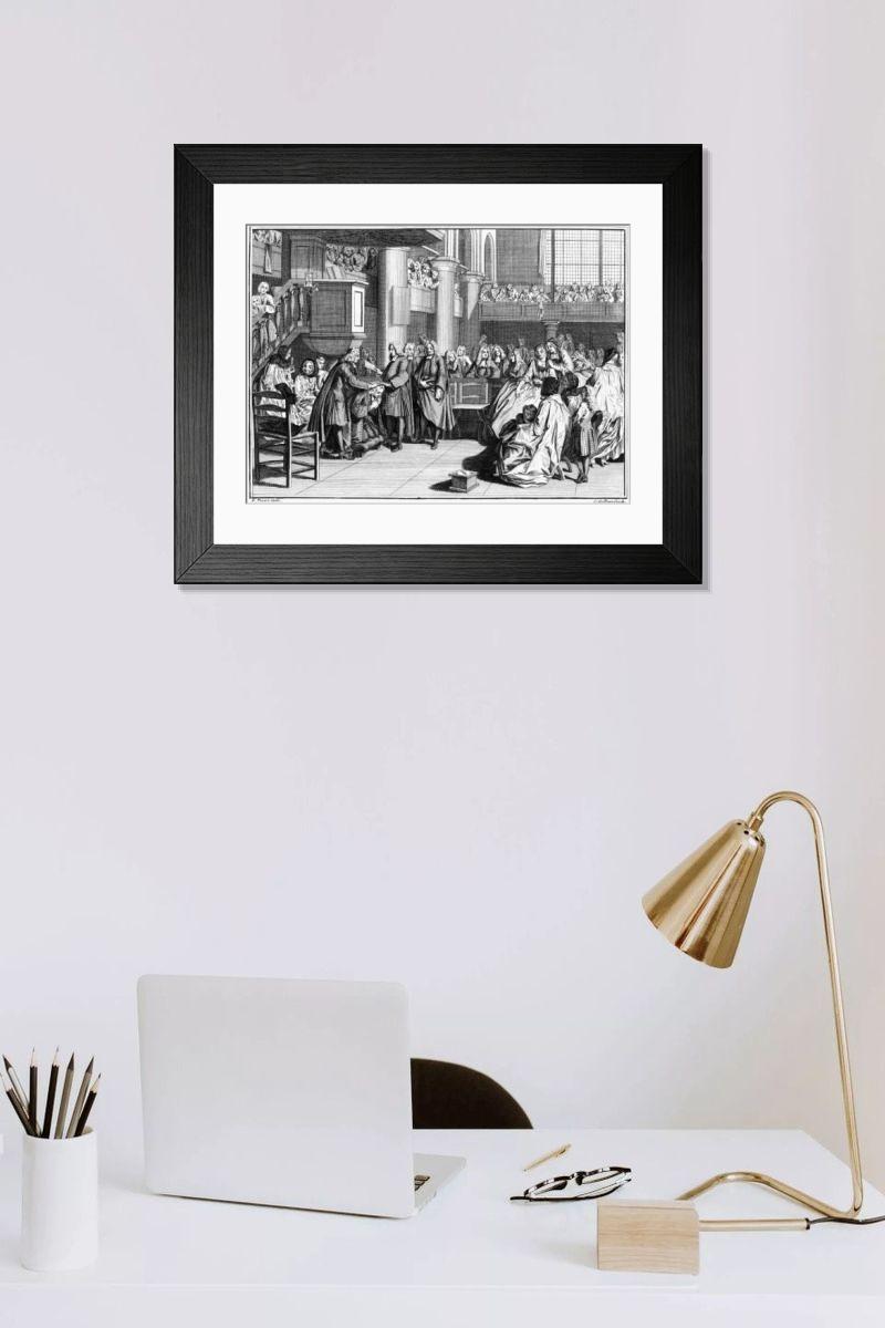 Shown hanging in a room: Modern 14"x12" (36x31cm)