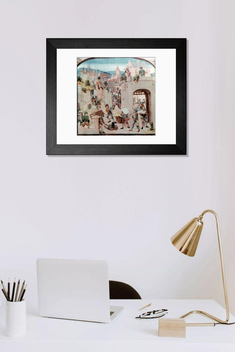 Shown hanging in a room: Modern 14"x12" (36x31cm)