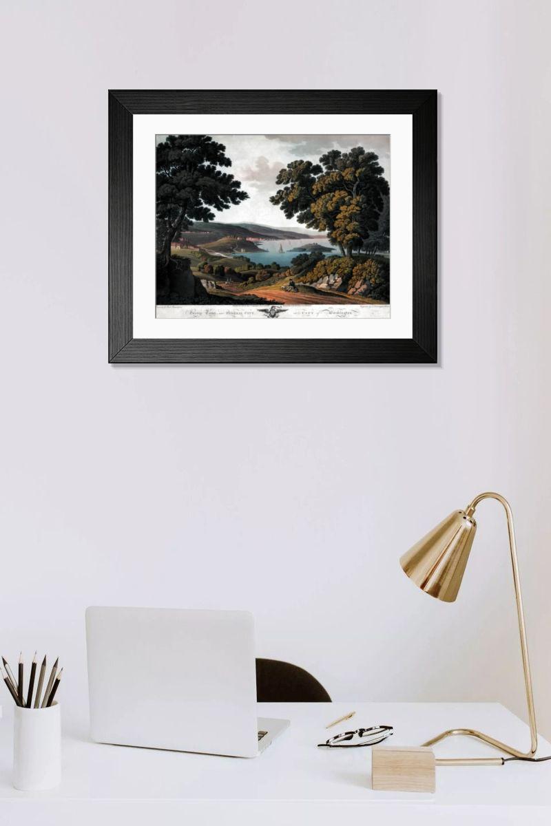 Shown hanging in a room: Modern 14"x12" (36x31cm)