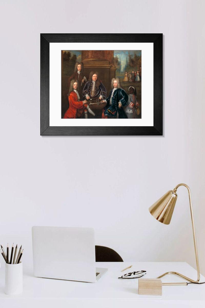 Shown hanging in a room: Modern 14"x12" (36x31cm)