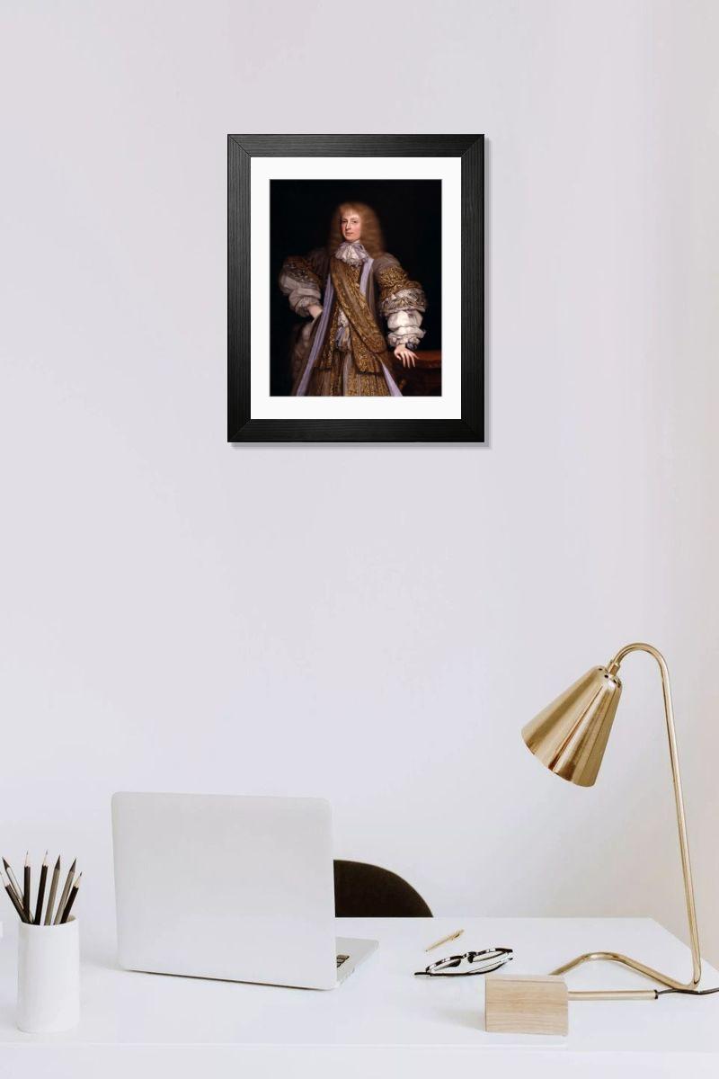 Shown hanging in a room: Modern 14"x12" (36x31cm)
