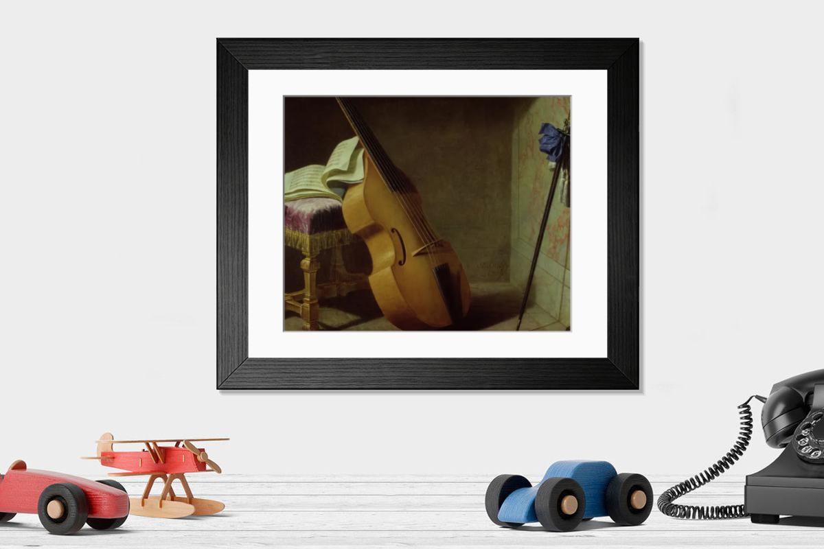 Shown hanging in a room: Modern 14"x12" (36x31cm)