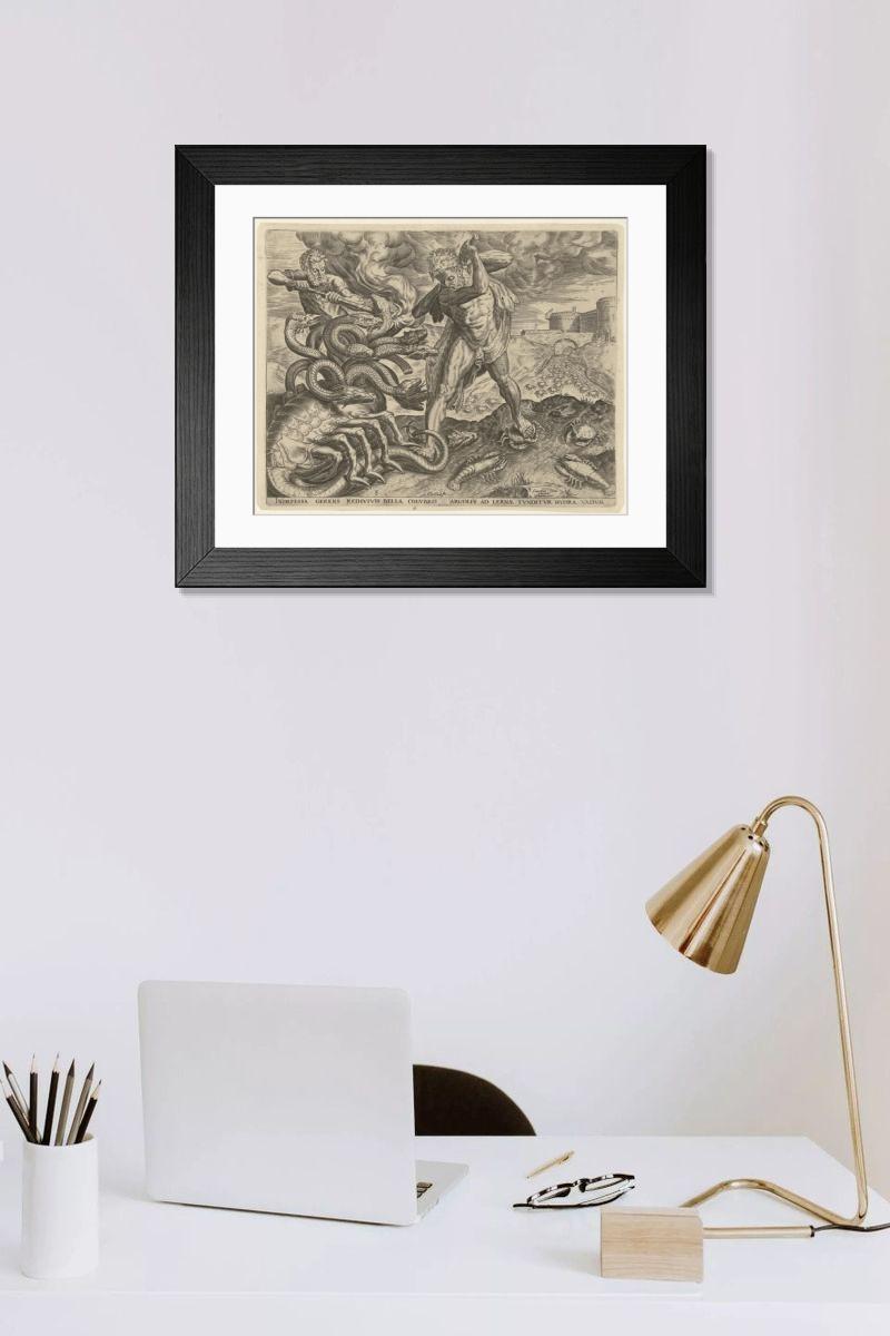 Shown hanging in a room: Modern 14"x12" (36x31cm)