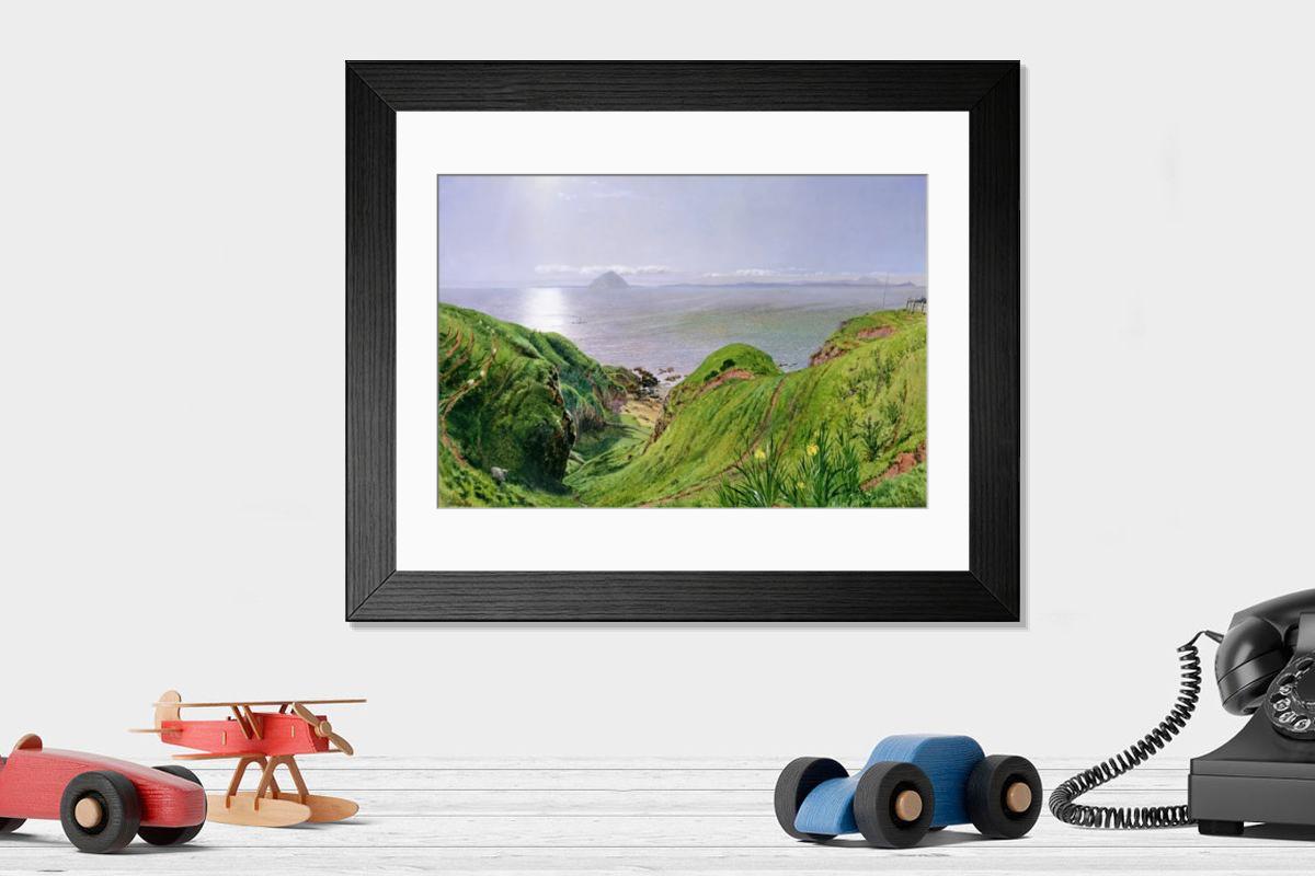 Shown hanging in a room: Modern 14"x12" (36x31cm)