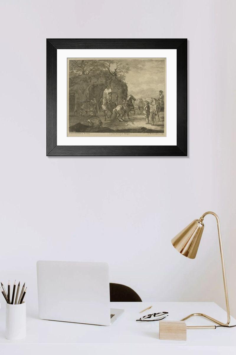 Shown hanging in a room: Modern 14"x12" (36x31cm)