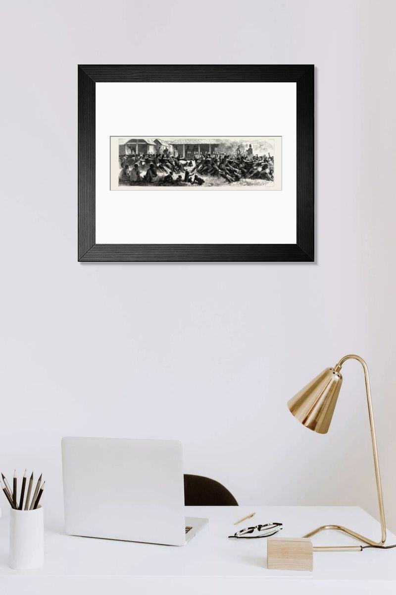 Shown hanging in a room: Modern 14"x12" (36x31cm)