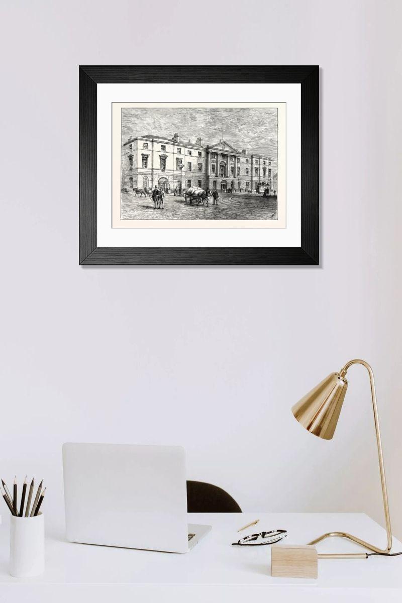 Shown hanging in a room: Modern 14"x12" (36x31cm)