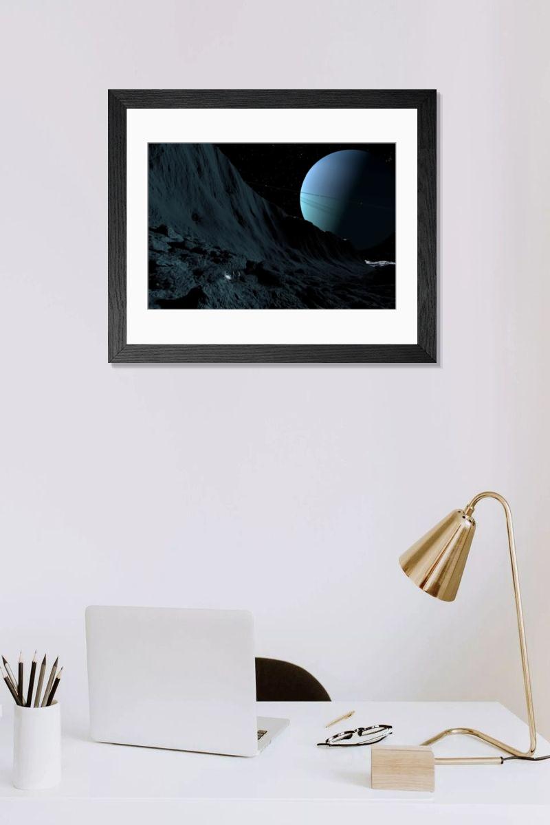 Shown hanging in a room: Modern 14"x12" (36x31cm)