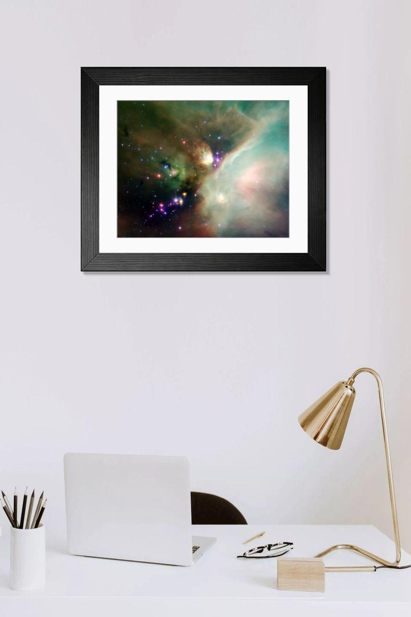 Shown hanging in a room: Modern 14"x12" (36x31cm)