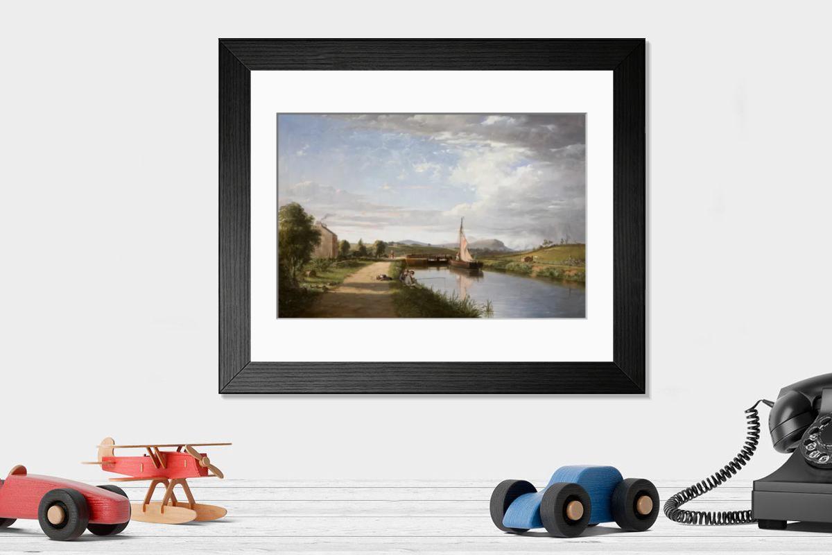 Shown hanging in a room: Modern 14"x12" (36x31cm)