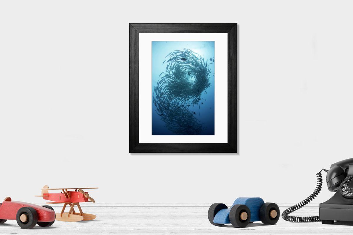 Shown hanging in a room: Modern 14"x12" (36x31cm)