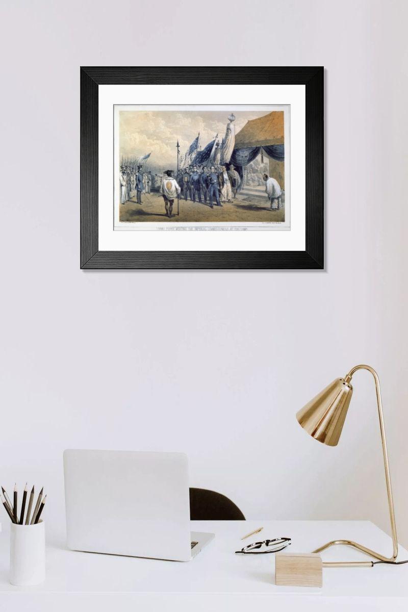 Shown hanging in a room: Modern 14"x12" (36x31cm)