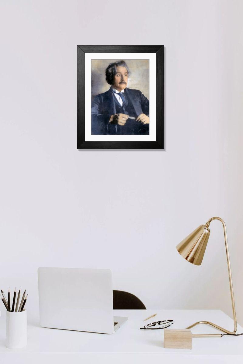 Shown hanging in a room: Modern 14"x12" (36x31cm)