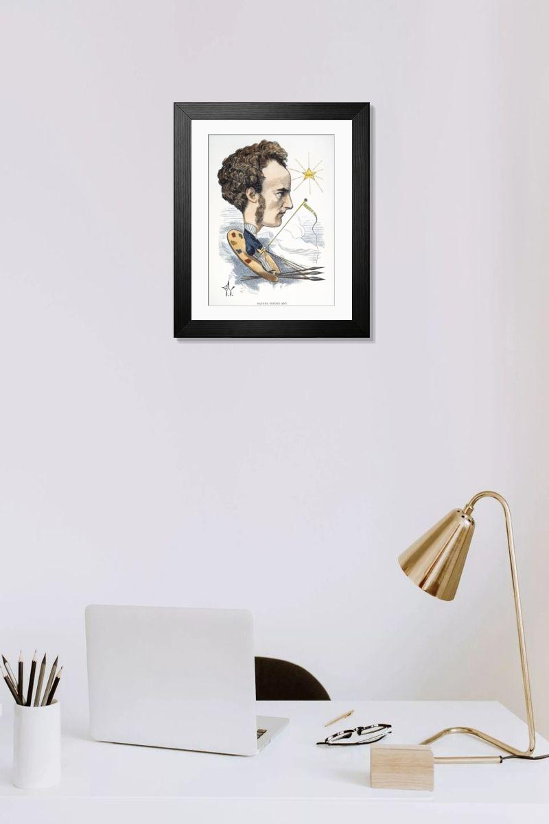 Shown hanging in a room: Modern 14"x12" (36x31cm)