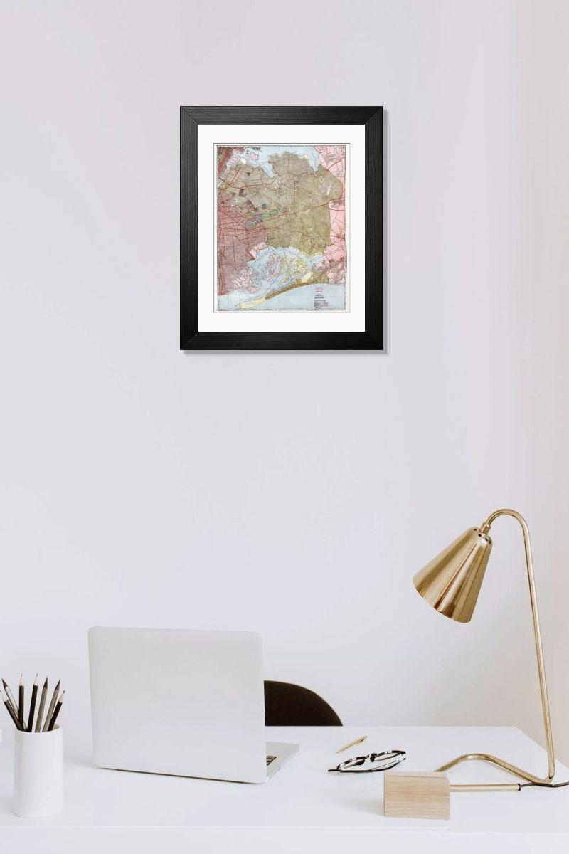 Shown hanging in a room: Modern 14"x12" (36x31cm)