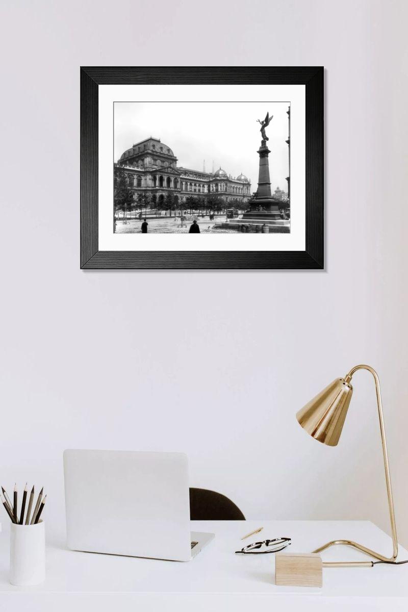 Shown hanging in a room: Modern 14"x12" (36x31cm)