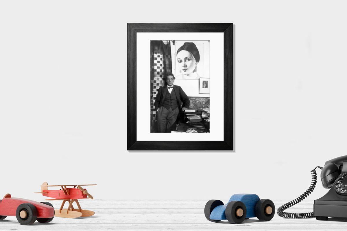 Shown hanging in a room: Modern 14"x12" (36x31cm)