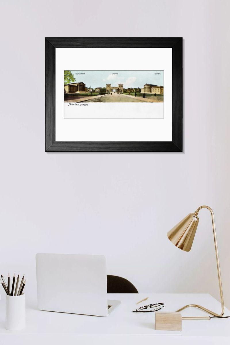 Shown hanging in a room: Modern 14"x12" (36x31cm)