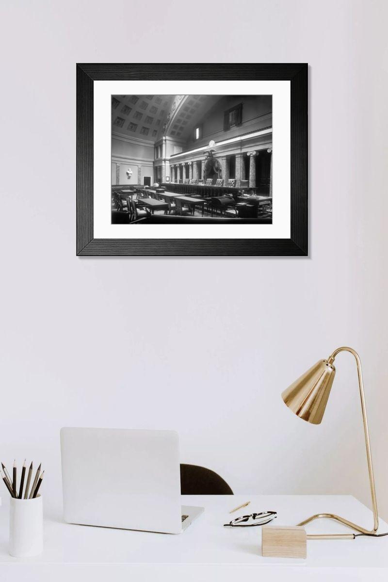 Shown hanging in a room: Modern 14"x12" (36x31cm)