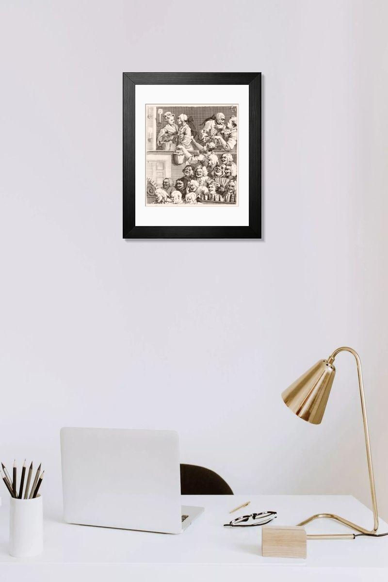 Shown hanging in a room: Modern 14"x12" (36x31cm)