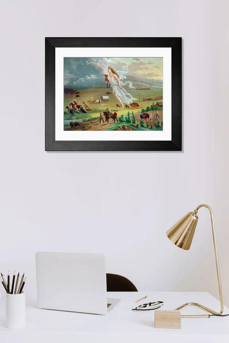 Shown hanging in a room: Modern 14"x12" (36x31cm)