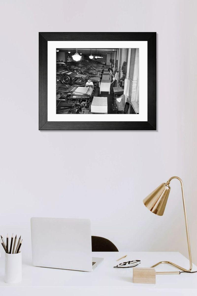 Shown hanging in a room: Modern 14"x12" (36x31cm)
