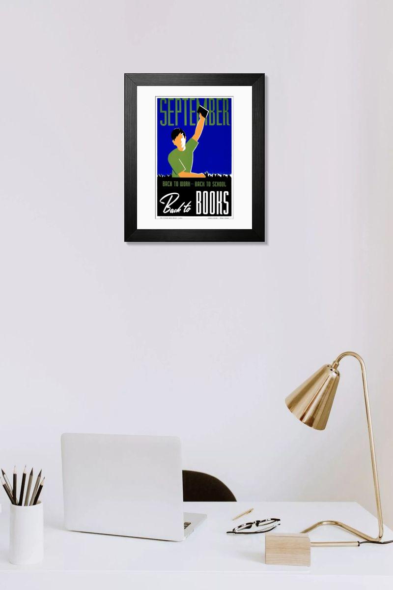 Shown hanging in a room: Modern 14"x12" (36x31cm)