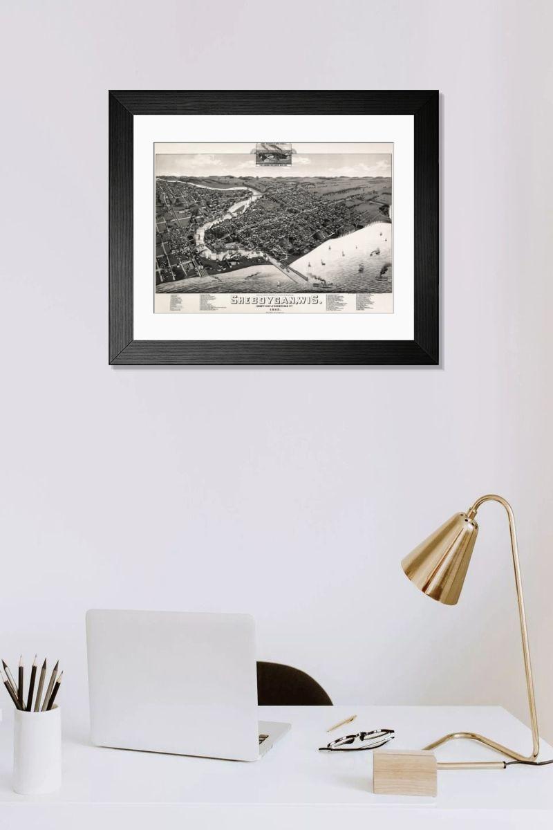 Shown hanging in a room: Modern 14"x12" (36x31cm)