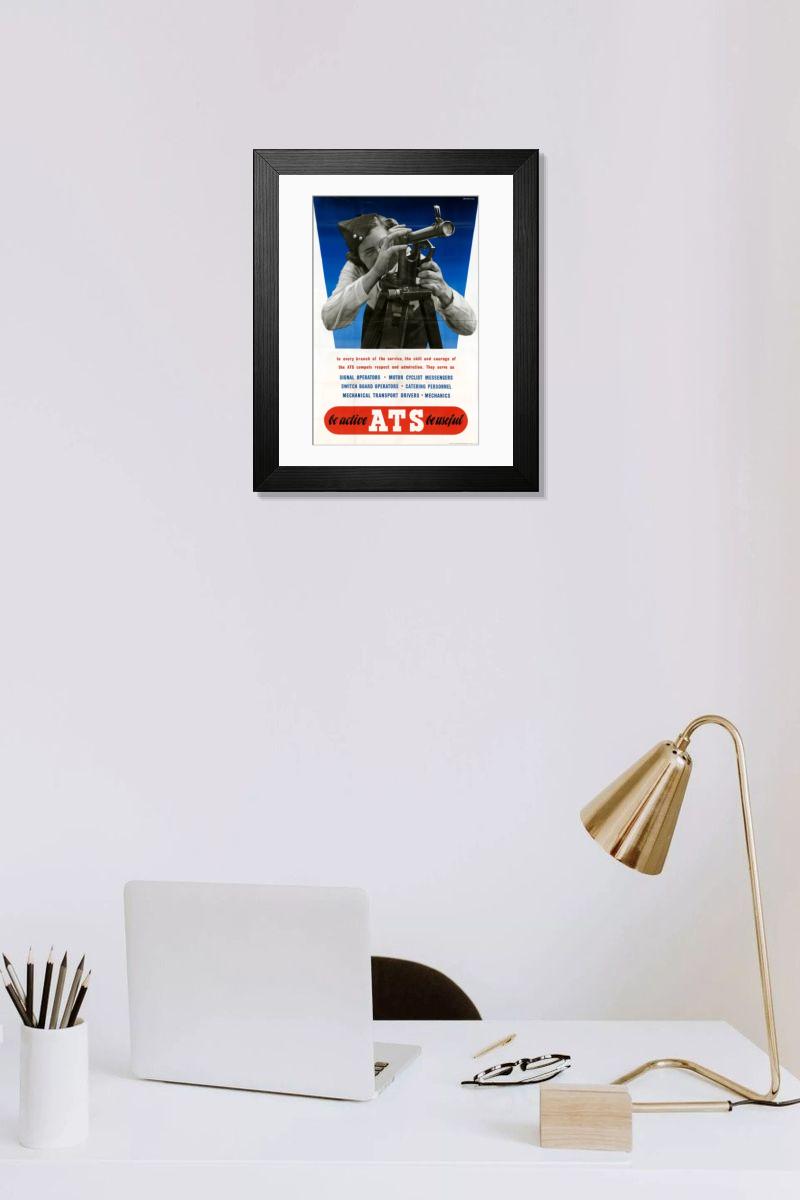 Shown hanging in a room: Modern 14"x12" (36x31cm)
