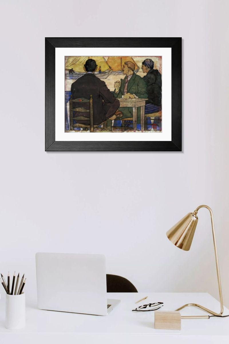 Shown hanging in a room: Modern 14"x12" (36x31cm)