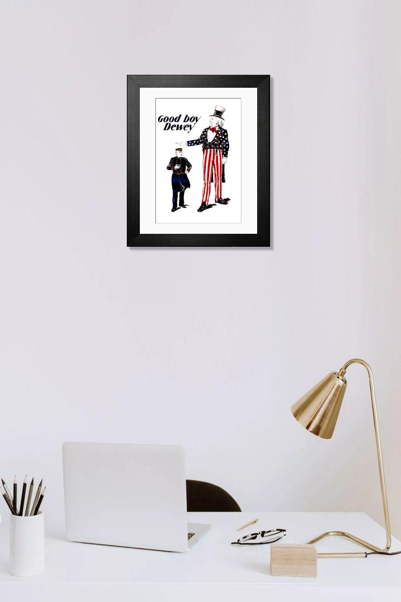 Shown hanging in a room: Modern 14"x12" (36x31cm)