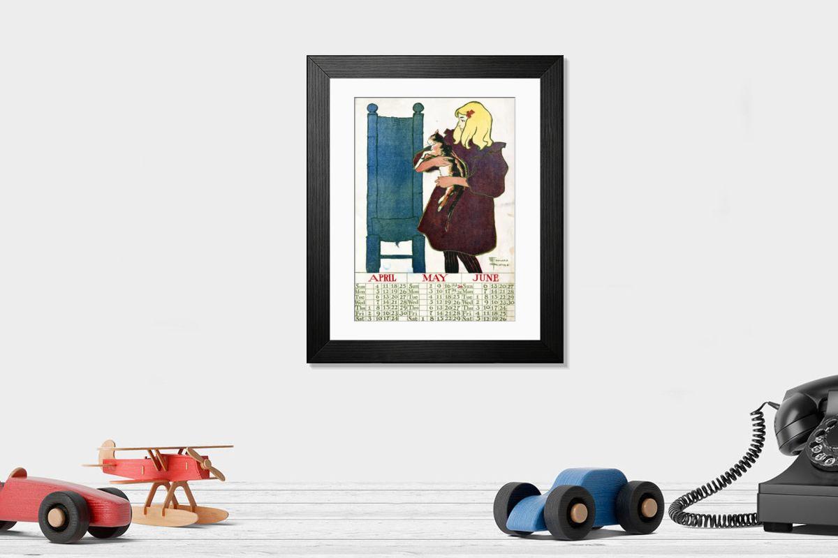 Shown hanging in a room: Modern 14"x12" (36x31cm)