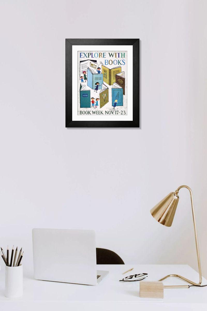 Shown hanging in a room: Modern 14"x12" (36x31cm)
