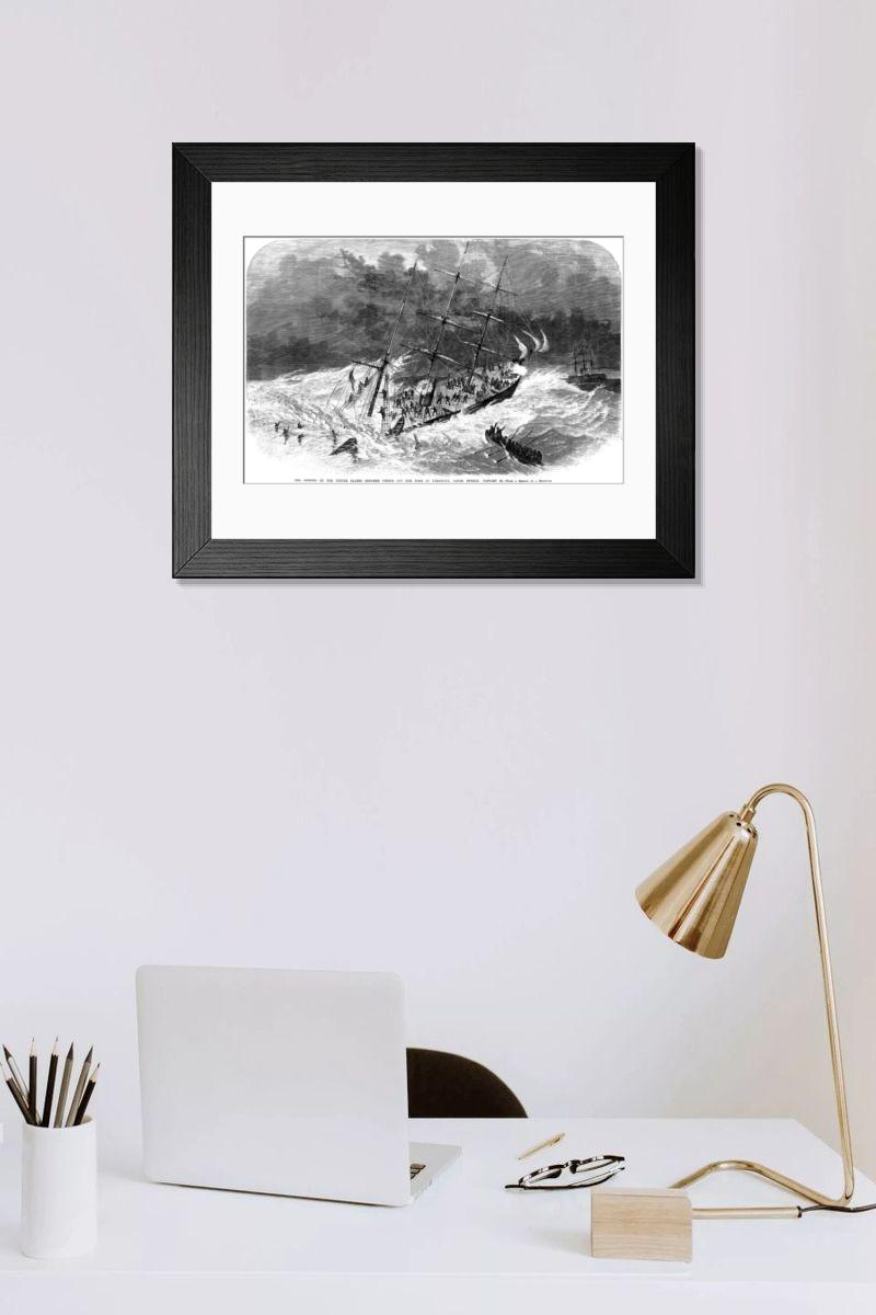 Shown hanging in a room: Modern 14"x12" (36x31cm)