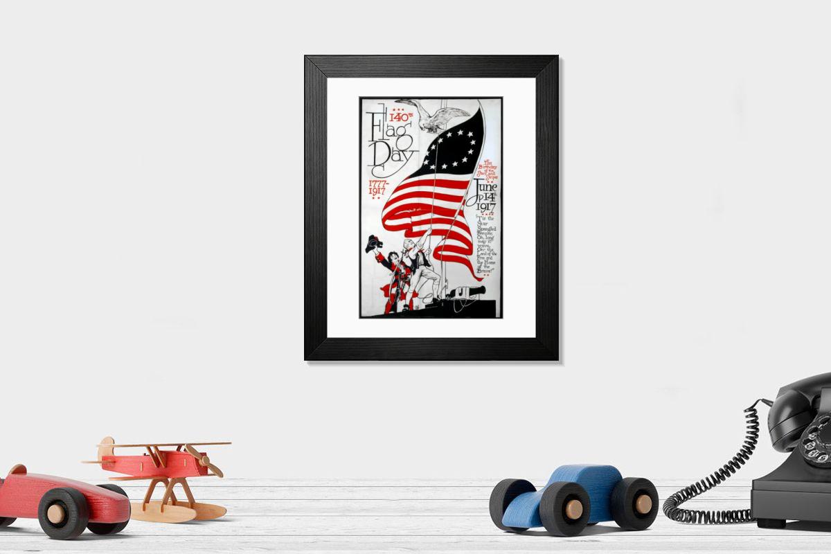 Shown hanging in a room: Modern 14"x12" (36x31cm)