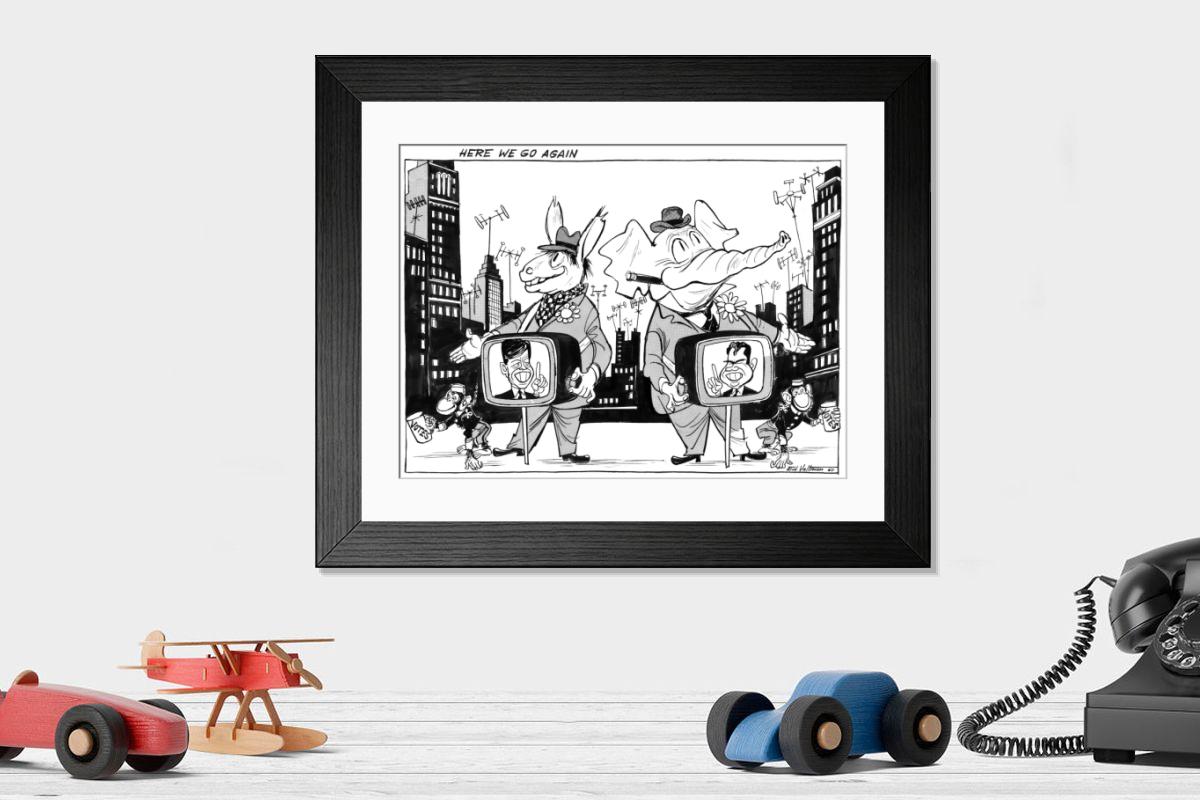 Shown hanging in a room: Modern 14"x12" (36x31cm)