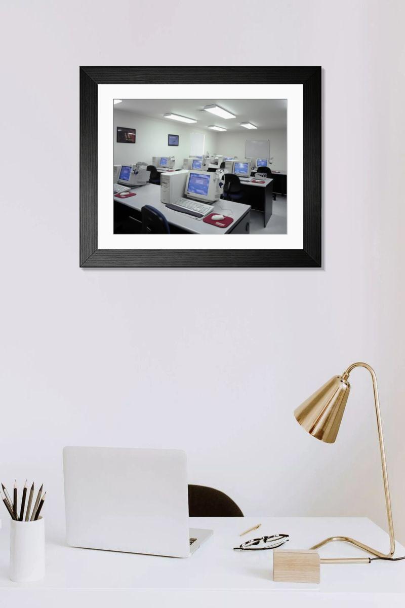 Shown hanging in a room: Modern 14"x12" (36x31cm)