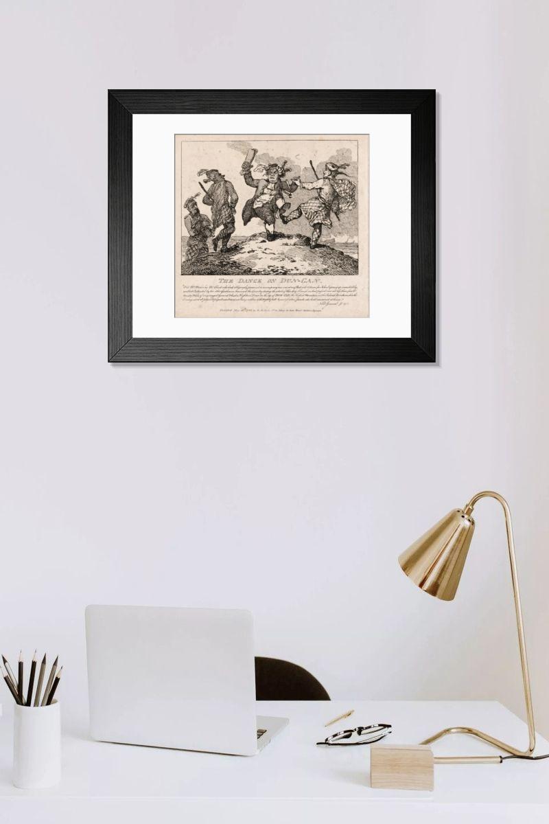 Shown hanging in a room: Modern 14"x12" (36x31cm)