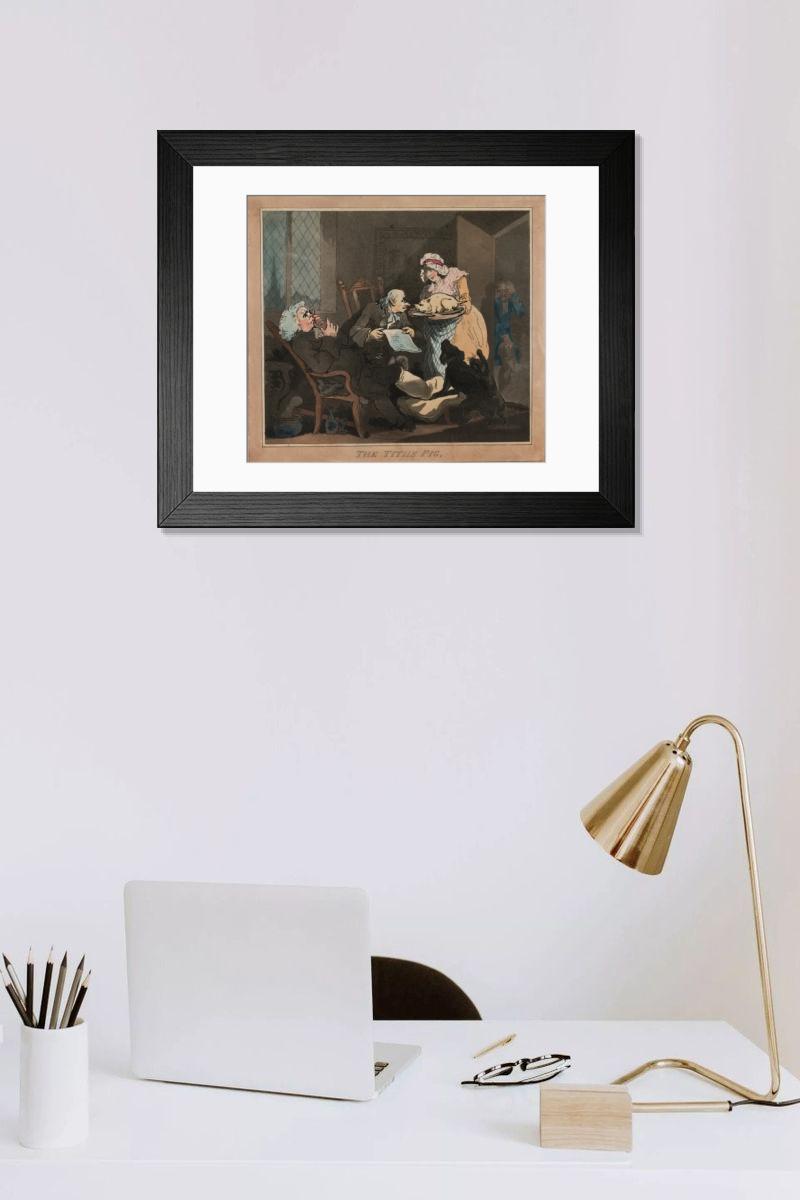 Shown hanging in a room: Modern 14"x12" (36x31cm)